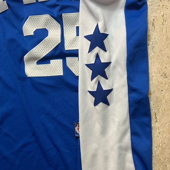 Adidas Swingman NBA Philadelphia 76ers Ben Simmons #25 Jersey Blue Size Large - Picture 6 of 8